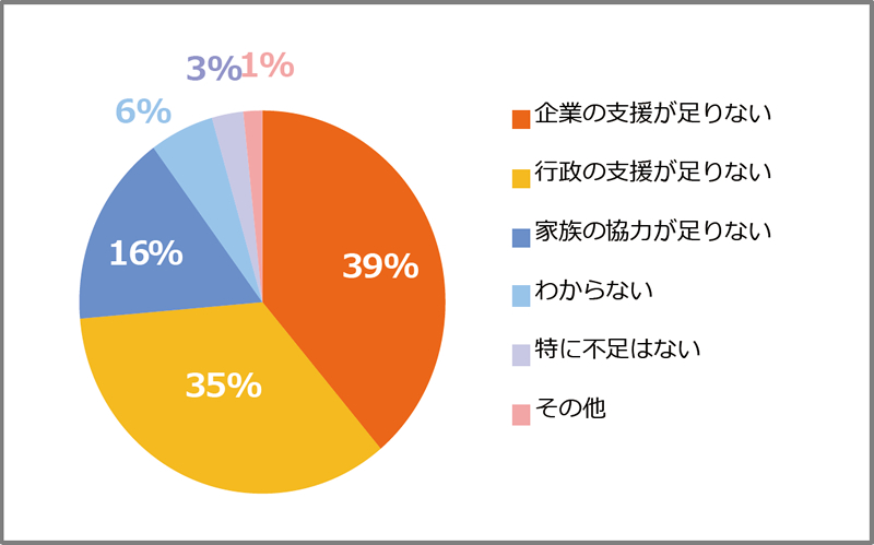 支援不足のアンケート結果